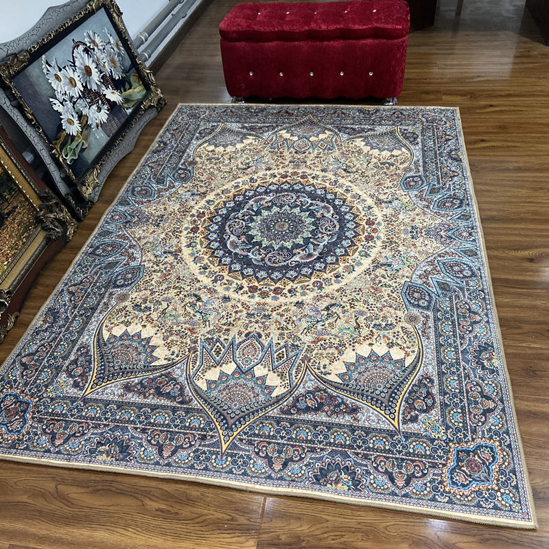 Tappeto per interni glam tappeto con stampato floreale multi colore.