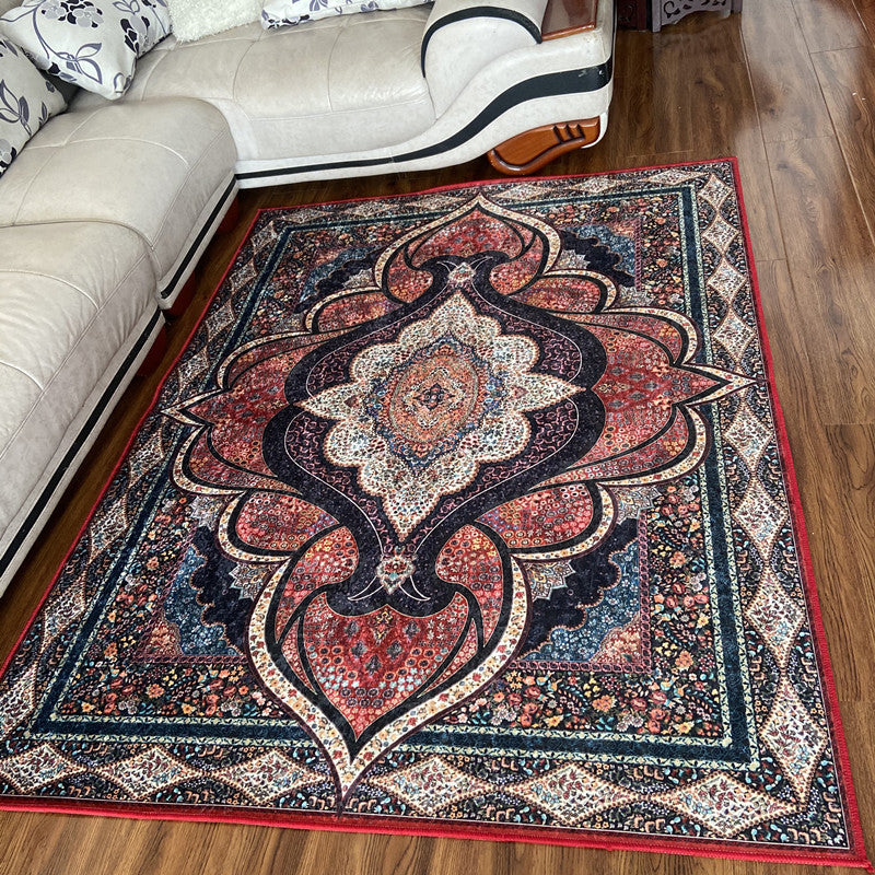Tappeto per interni glam tappeto con stampato floreale multi colore.