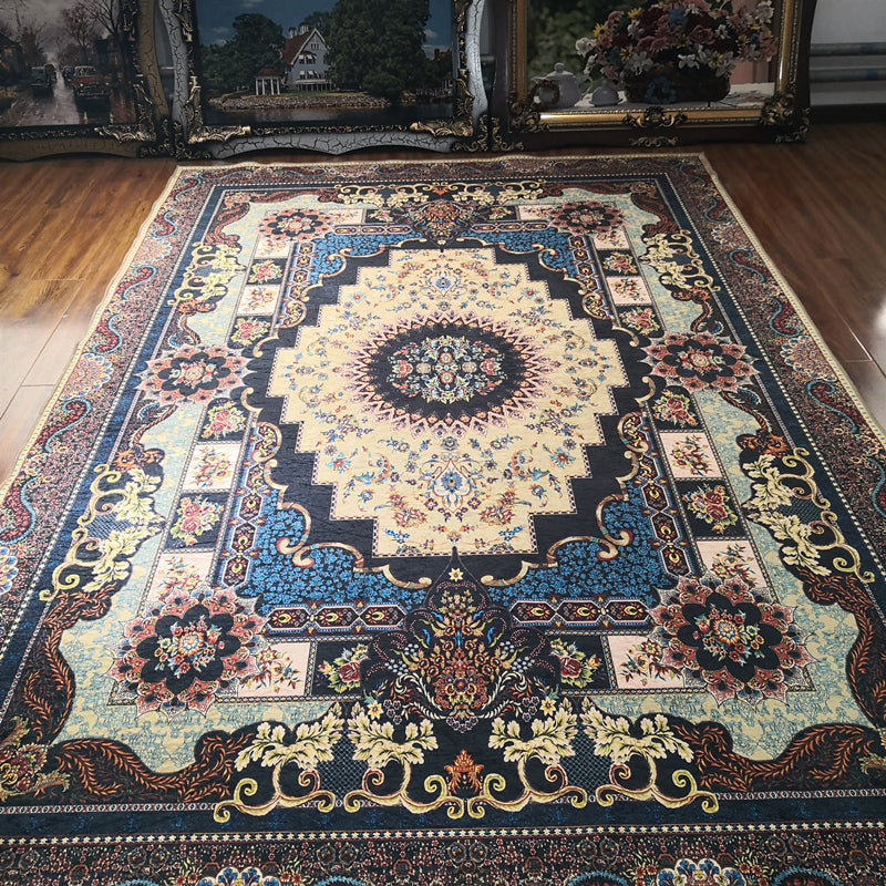 Tappeto per interni glam tappeto con stampato floreale multi colore.