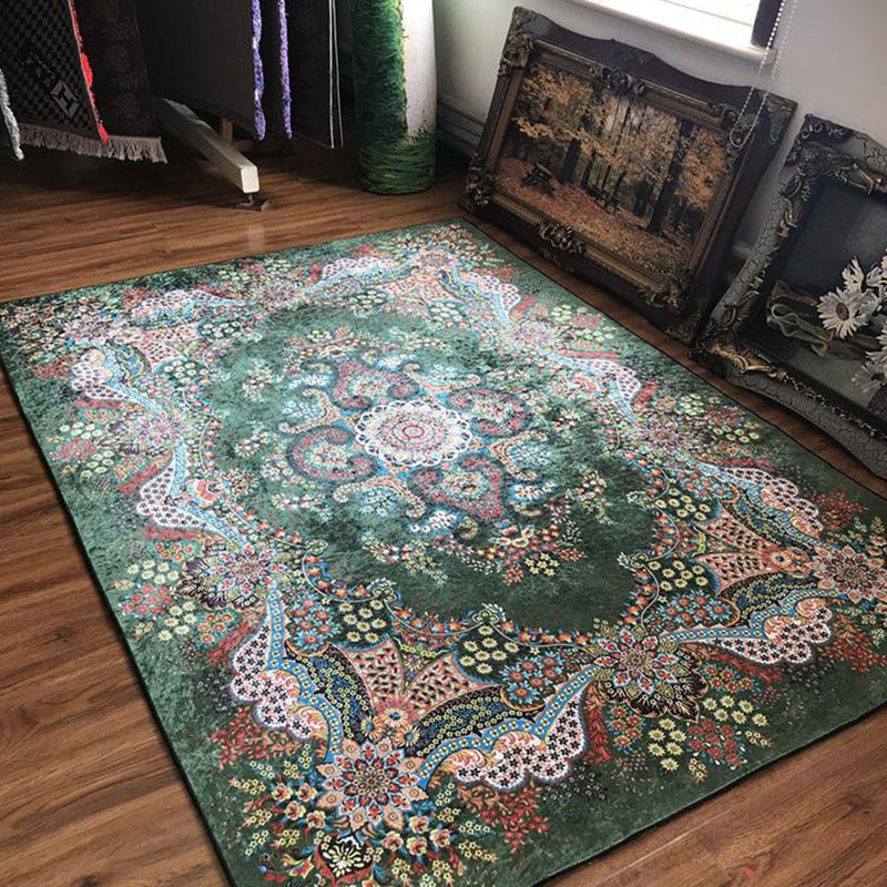 Tappeto per interni glam tappeto con stampato floreale multi colore.