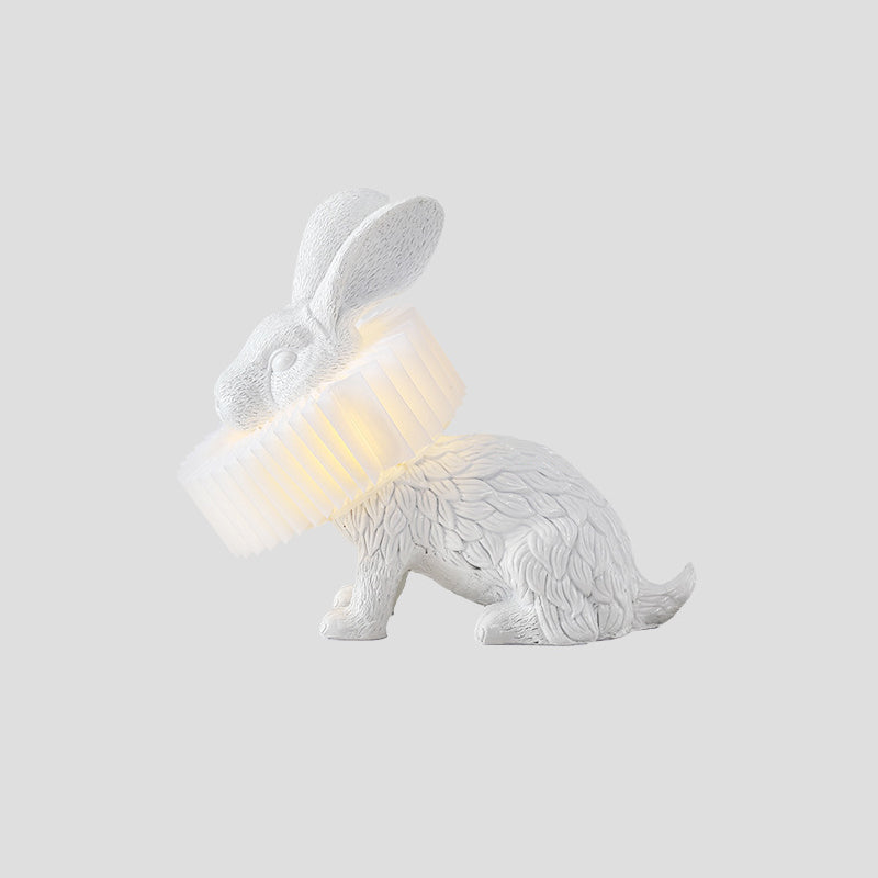 Lampada da comodino a forma di coniglio in resina a LED moderna a LED LED Accensione in bianco