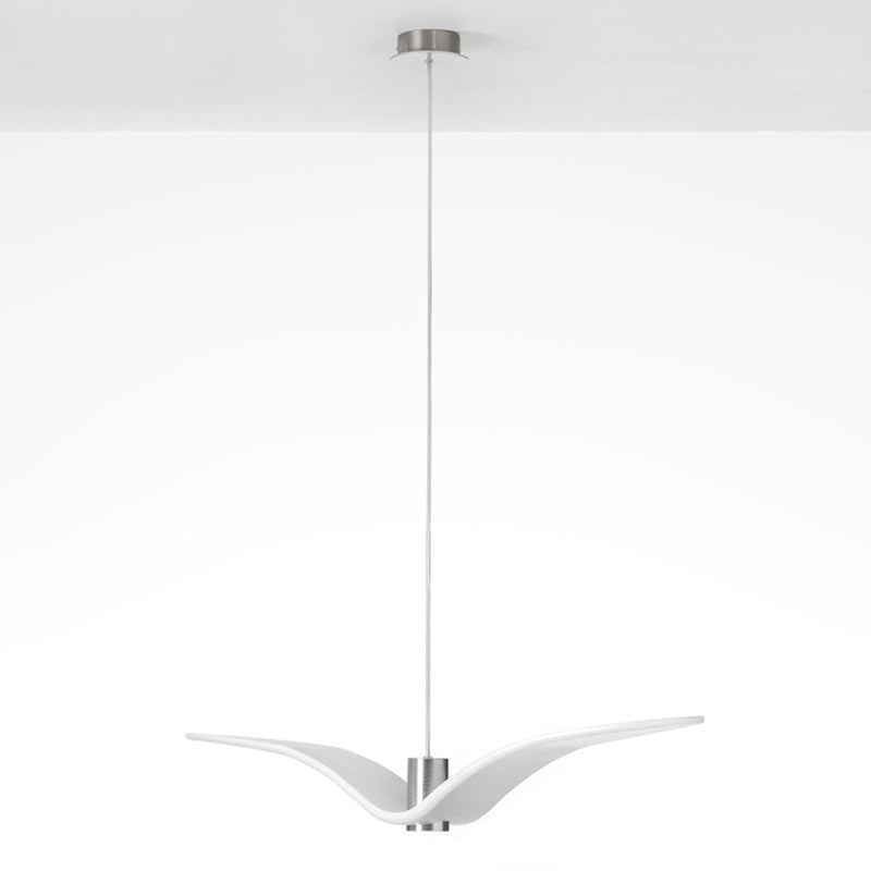 Resin Seagull Suspension Lighting Artistic Single-Bulb Pendant Ceiling Light for Restaurant