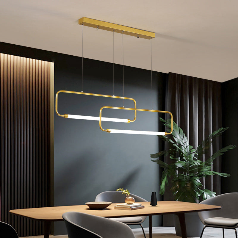 Geometrical Dining Room LED Hanging Light Acrylic Minimalist Island Ceiling Light