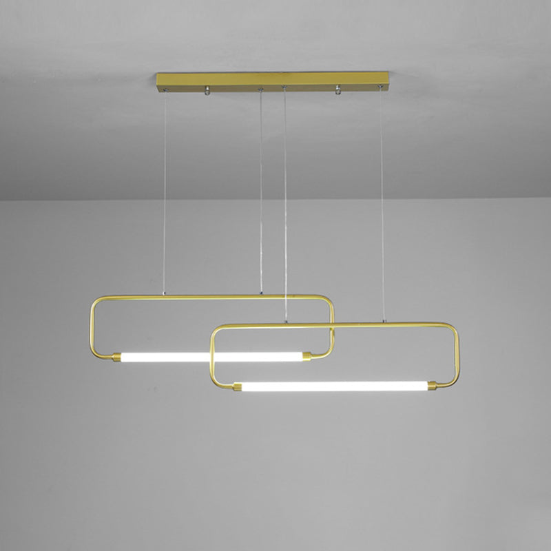 Sala da pranzo geometrica Luce sospesa a led Luce al soffitto dell'isola minimalista