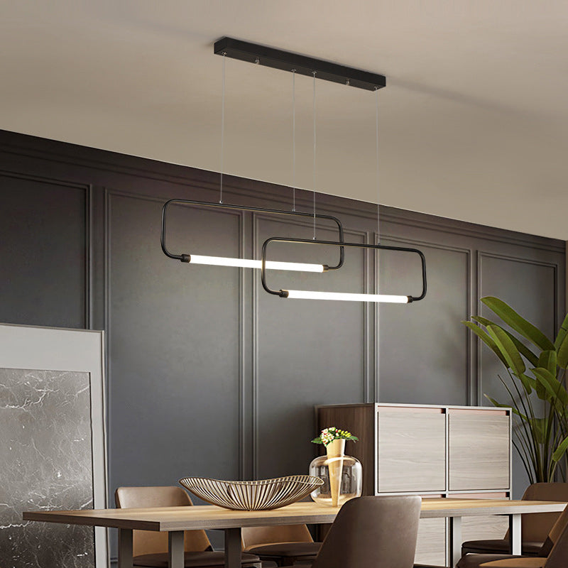 Sala da pranzo geometrica Luce sospesa a led Luce al soffitto dell'isola minimalista