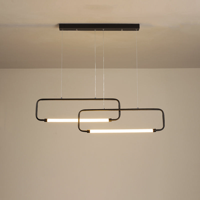 Geometrical Dining Room LED Hanging Light Acrylic Minimalist Island Ceiling Light