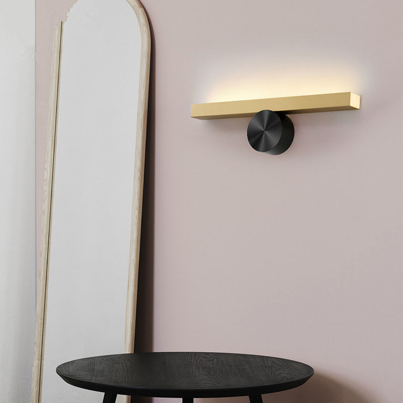 Metal Linear Shaped LED Wall Mount Light Modern Gold Sconce Light Fixture for Corridor