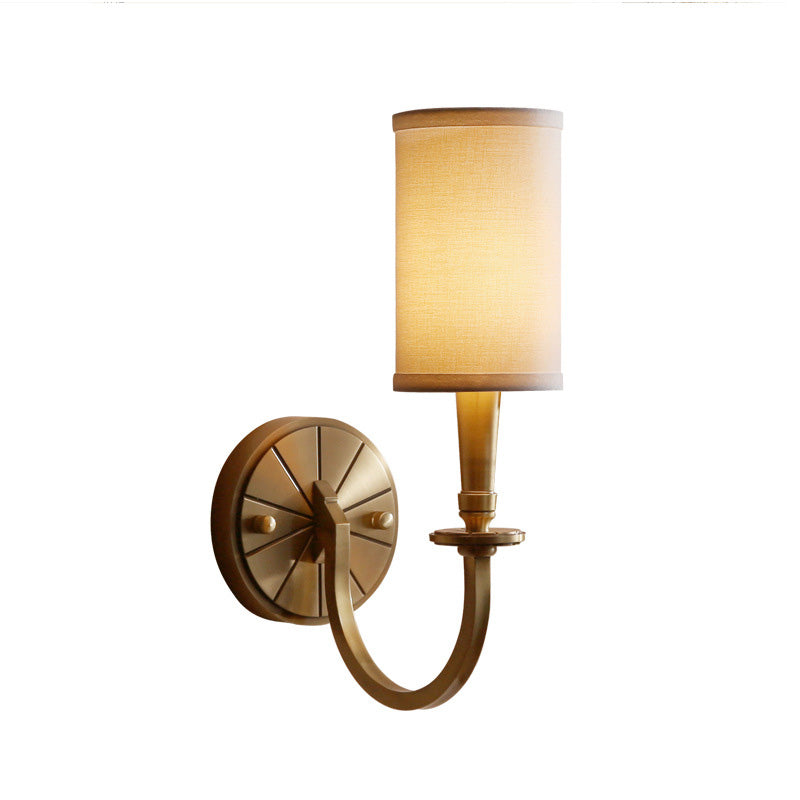 Metallic Candlestick Wall Sconce Minimalist 1 Head Wall Mounted Light in Gold for Entryway