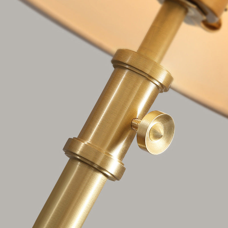Taps toelopende vorm stof opstaan lamp klassiek 1-licht woonkamer verstelbaar vloerlicht in goud