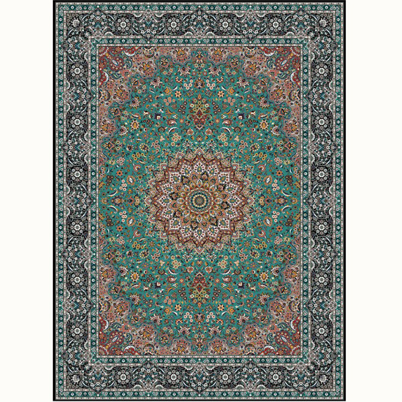 Aesthetic Moroccan Rug Multi Colored Flower Rug Pet Friendly Anti-Slip Backing Machine Washable Carpet for Guest Room