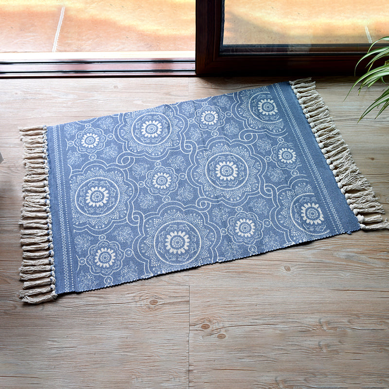 Boho Geometric Indoor Rug Multi Color Cotton Rug Machine Washable Area Carpet for Living Room