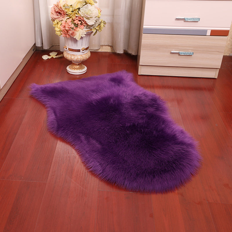 Tapis moelleux un tapis multicolore relaxant tapis relaxant synthétique laine antidérapante
