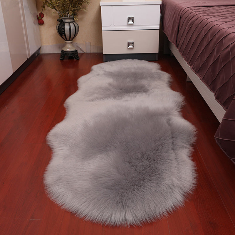 Tappeto moderno area camera da letto multicolore con tappeto in finta lana non slittata per animali domestici