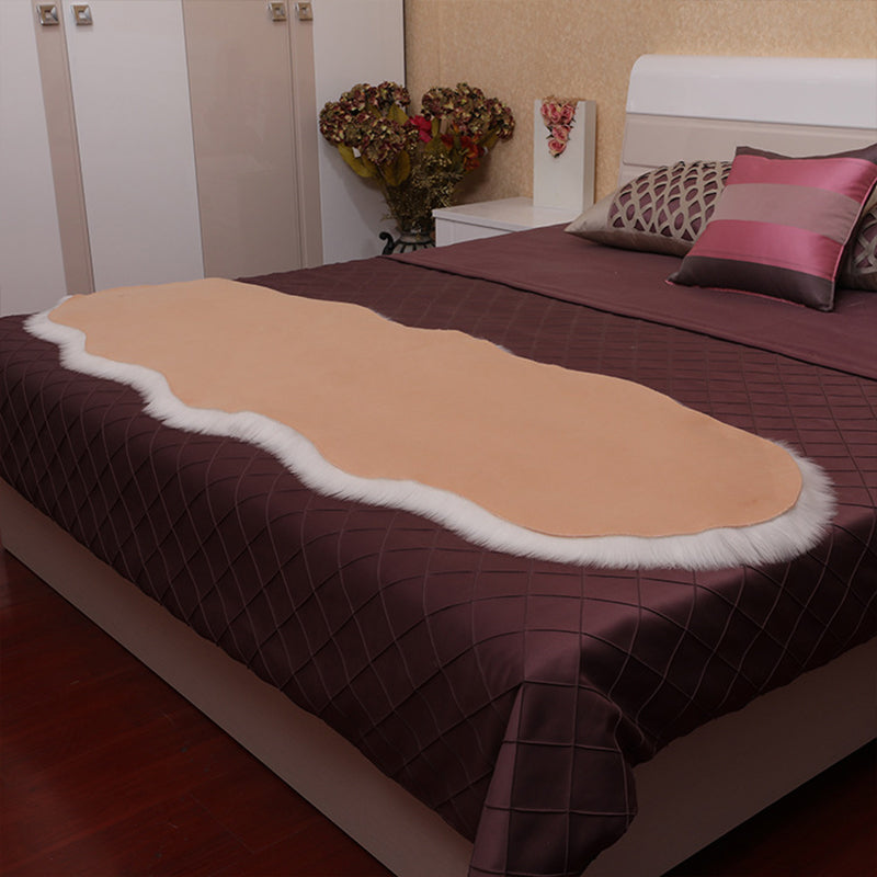 Tappeto moderno area camera da letto multicolore con tappeto in finta lana non slittata per animali domestici