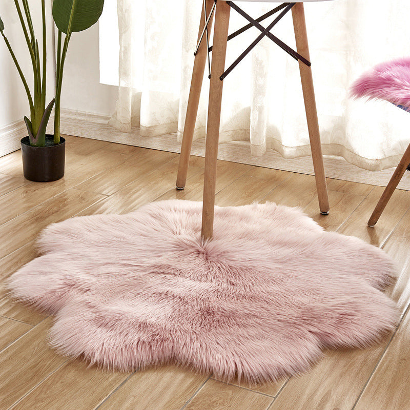 Blumenmulti -Farben -Teppich Faux Pel
