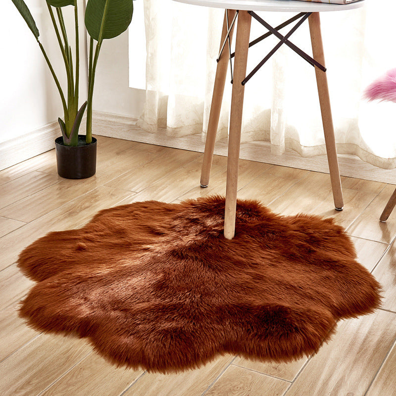 Blumenmulti -Farben -Teppich Faux Pel