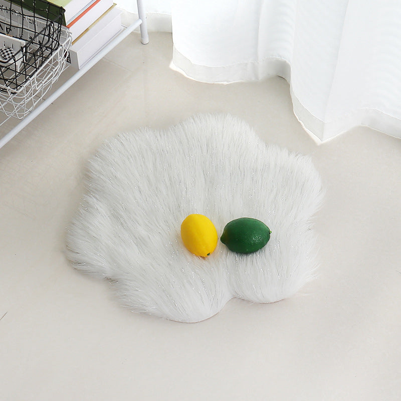Blumenmulti -Farben -Teppich Faux Pel