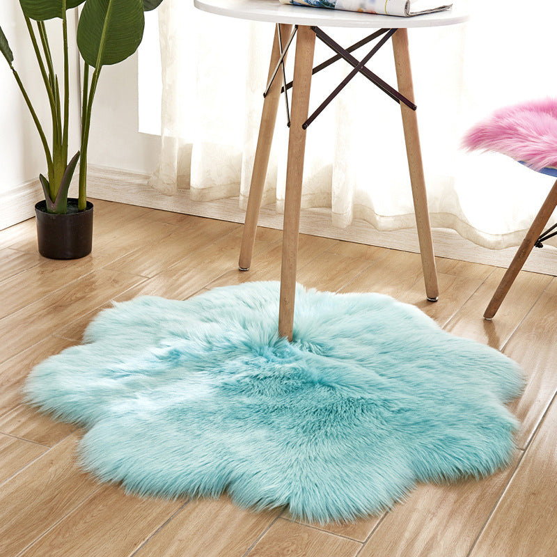 Blumenmulti -Farben -Teppich Faux Pel