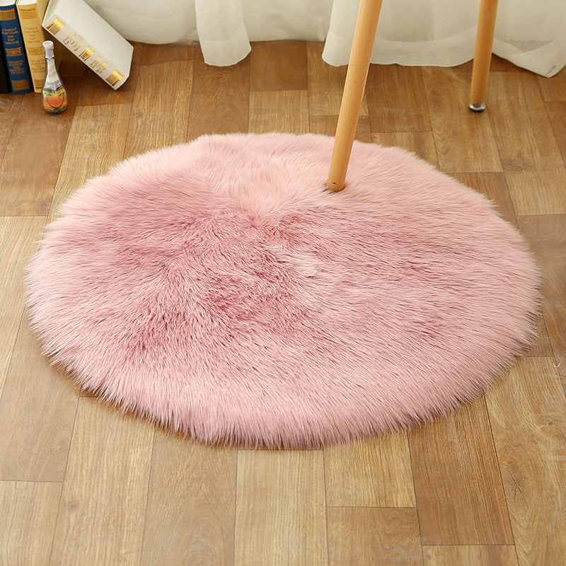 Comfort Girls Room Foot Rug Multicolor Plain Carpet Shag Pet Friendly Machine Washable Non-Slip Rug