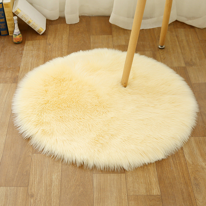 Comfort Girls Room Foot Rug Multicolor Plain Carpet Shag Pet Friendly Machine Washable Non-Slip Rug