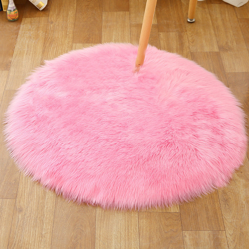 Comfort Girls Room Foot Rug Multicolor Plain Carpet Shag Pet Friendly Machine Washable Non-Slip Rug