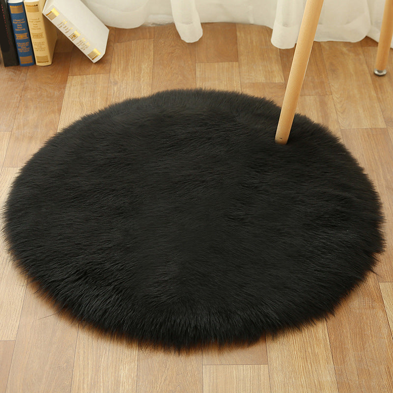 Comfort Girls Room Foot Rug Multicolor Plain Carpet Shag Pet Friendly Machine Washable Non-Slip Rug
