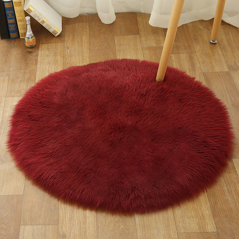Comfort Girls Room Foot Rug Multicolor Plain Carpet Shag Pet Friendly Machine Washable Non-Slip Rug