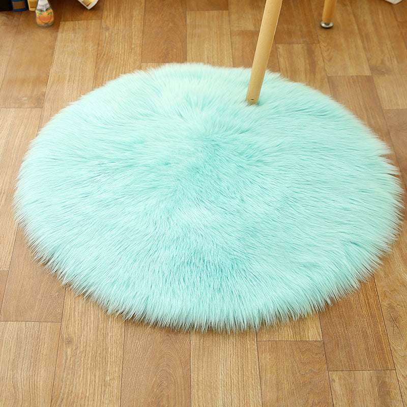 Comfort Girls Room Foot Rug Multicolor Plain Carpet Shag Pet Friendly Machine Washable Non-Slip Rug