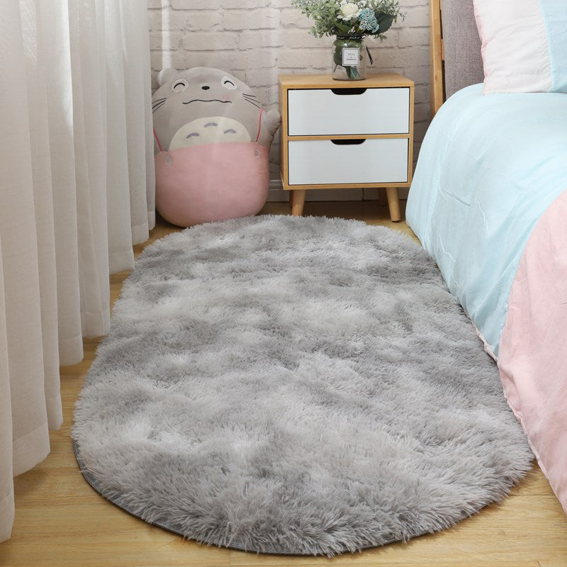 Causal Tie Dye Rug Multicolored Fluffy Area Rug Stain Resistant Pet Friendly Carpet for Bedroom