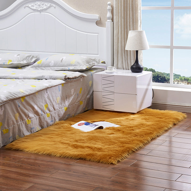 Tappeto a più colorato alla moda in finto lana in finto moquette in lavatrice in lavatrice per animali domestici tappeto non slip per camera da letto per camera da letto