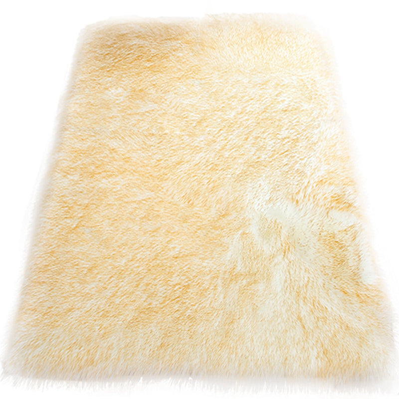 Shag Plain Rug Multi Color Simple Area Carpet Polypropylene Washable Anti-Slip Stain Resistant Rug for Room