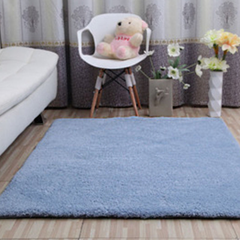 Multicolor Nordic Indoor Rug Faux Fleece Plain Carpet Machine Washable Pet Friendly Rug for Great Room