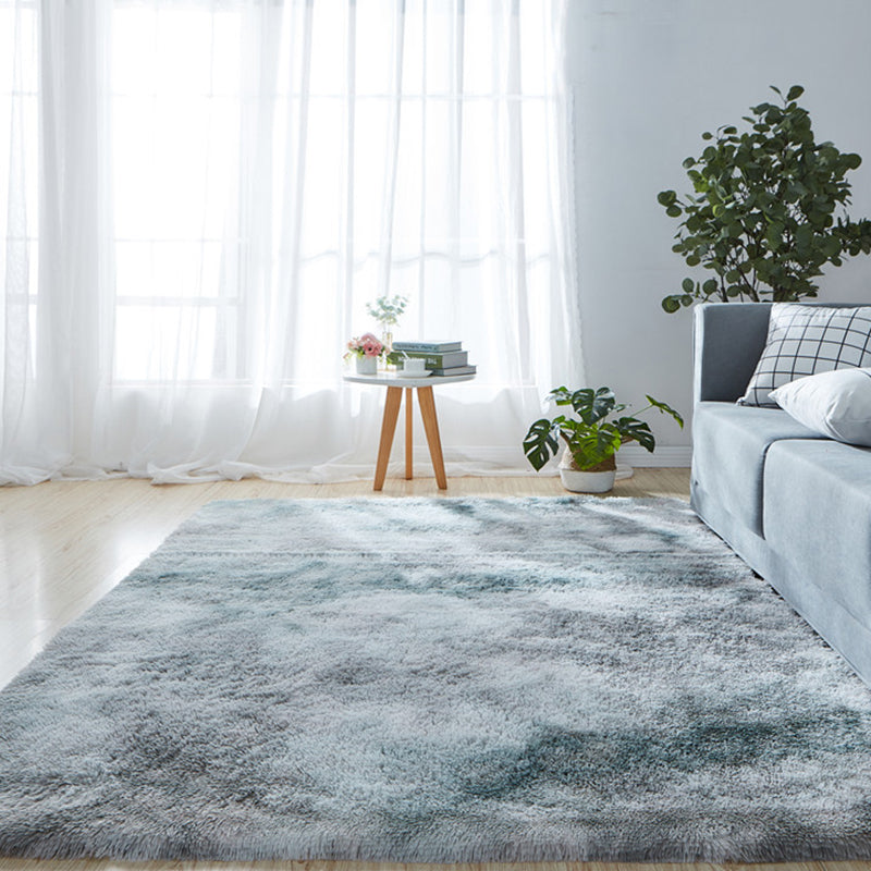 Pretty Casual Rug Multicolor Plain Area Carpet Non-Slip Backing Stain Resistant Washable Rug for Living Room