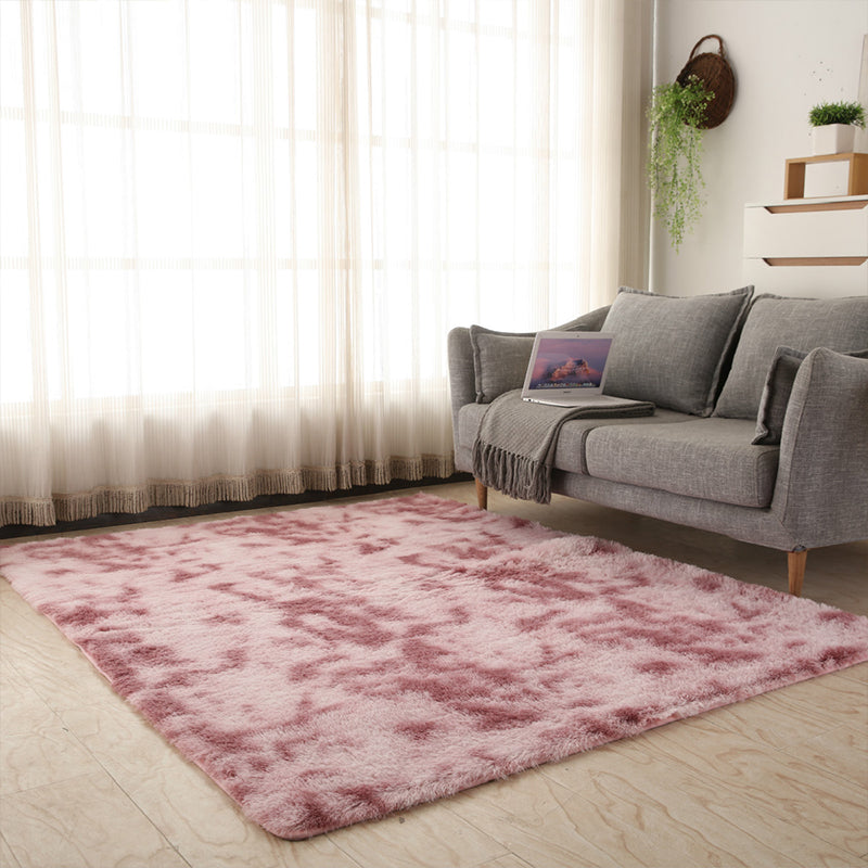 Multi Color Plain Rug Fluffy Scandinavian Carpet Pet Friendly Washable Rug for Great Room