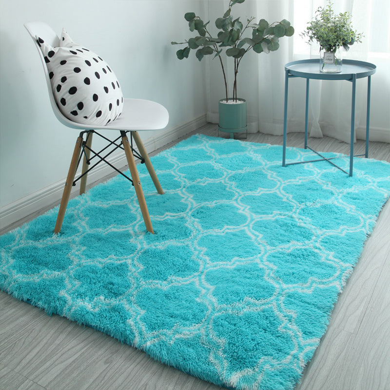 Tapis d'intérieur moderne moderne Multi-couleur quatrefoil motif de motif de tapis sans glissement de compagnie de compagnie lavable pour animaux de compagnie pour la décoration intérieure