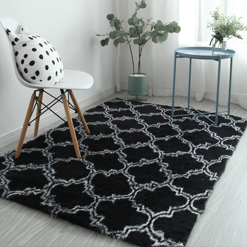 Tapis d'intérieur moderne moderne Multi-couleur quatrefoil motif de motif de tapis sans glissement de compagnie de compagnie lavable pour animaux de compagnie pour la décoration intérieure