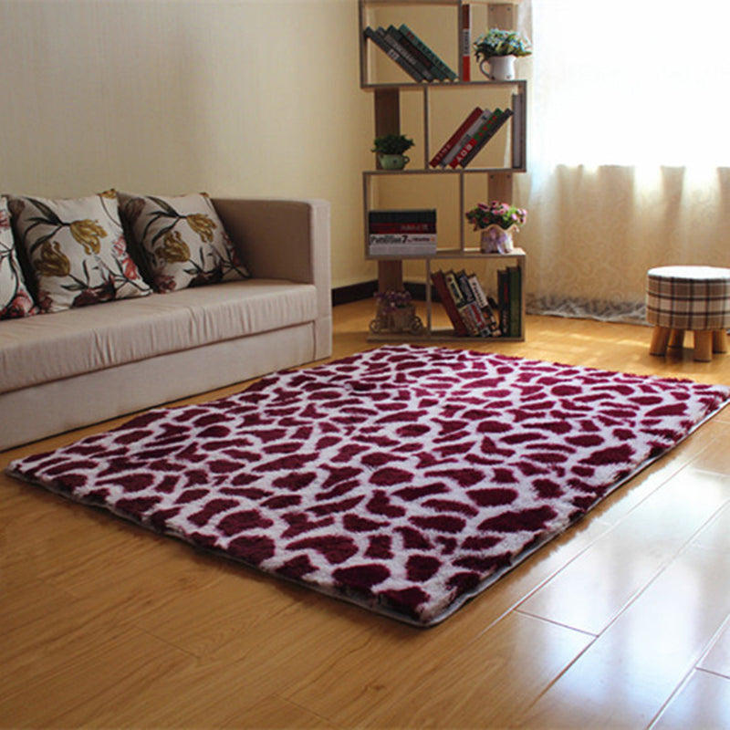 Stylish Leopard Print Rug Multicolor Comfort Rug Fluffy Stain Resistant Washable Anti-Slip Carpet for Home