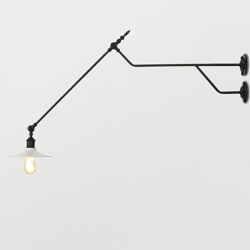 Côté de cône de lumière en métal noir / rouge / blanc