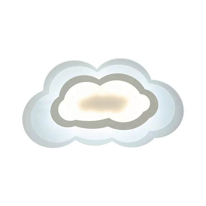 Plafonnier en forme de nuage en acrylique, plafonnier de style simple, finition blanche, pour adolescent