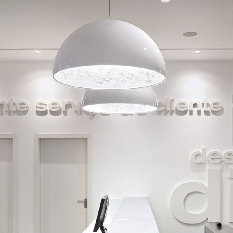 Kuppel Schatten -Anhängerlampe mit Blumenmuster in modernem Metall 1 hellgold/kaffee/schwarz hängende Deckenleuchte, 16 "/23,5" /35,5 "breit