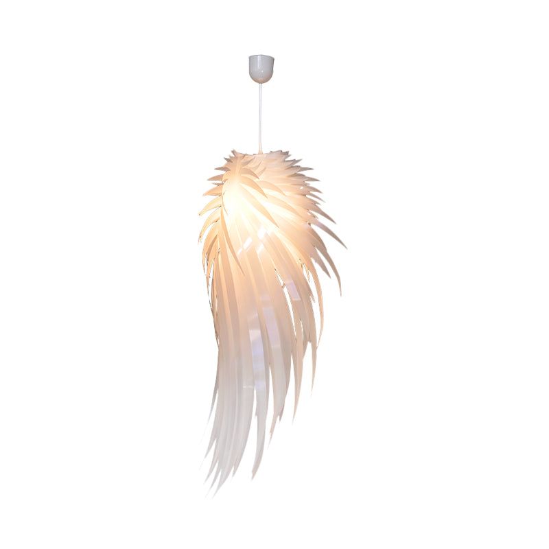 White Wing Hanging Ceiling Light Contemporary 1 Light Plastic Pendant Light, 23.5"/35.5"/47" Wide