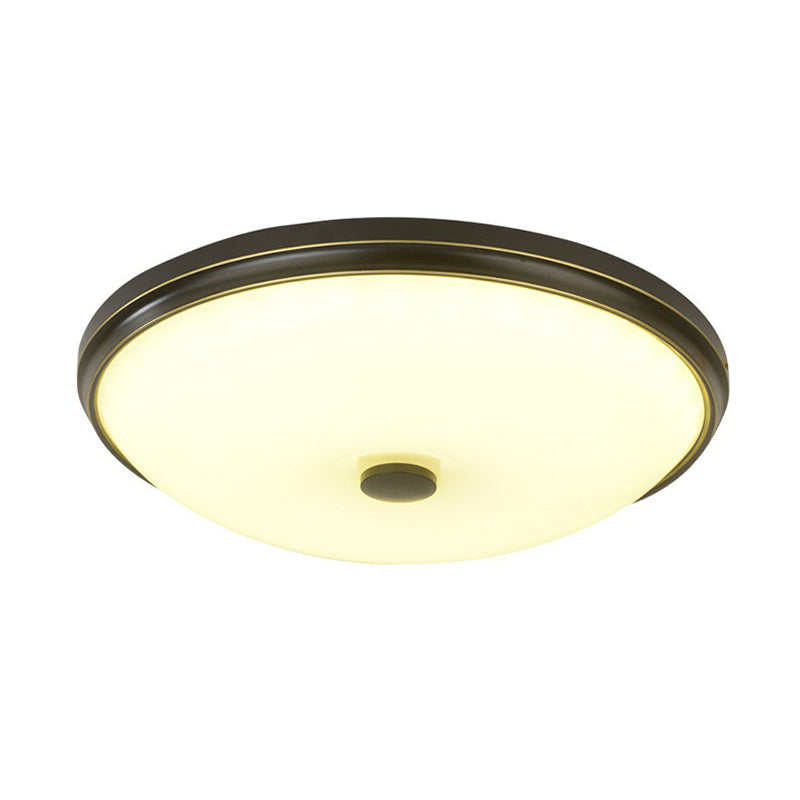 Ultradünne milchige Glas LED Flush Licht Rustikale Schlafzimmer Flush Deckenleuchte