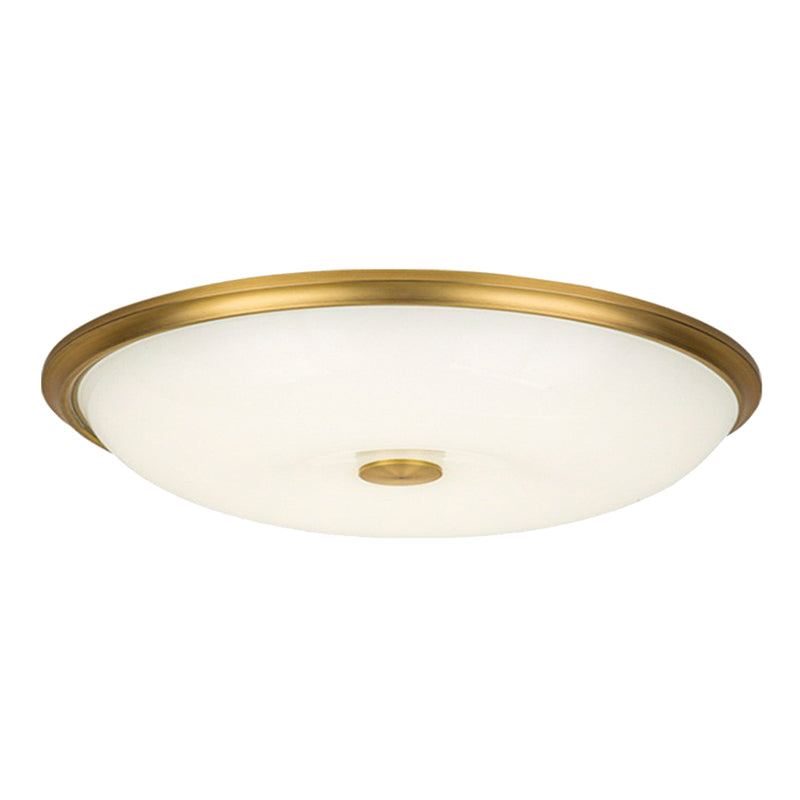 Ultradünne milchige Glas LED Flush Licht Rustikale Schlafzimmer Flush Deckenleuchte