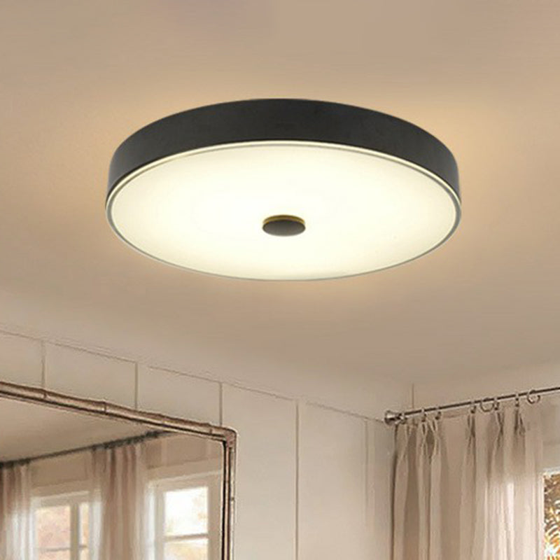 Verre crème de forme ronde LED encastré éclairage classique chambre encastré luminaire