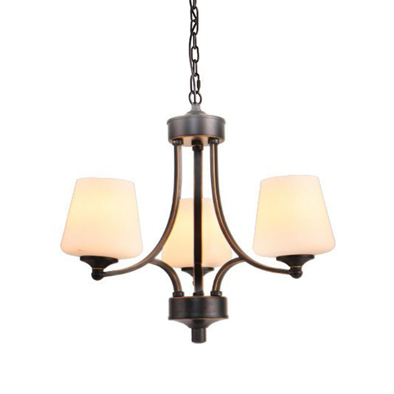 Ombre effilée blanche Grost en verre suspension lumière rustique salon lustre Light