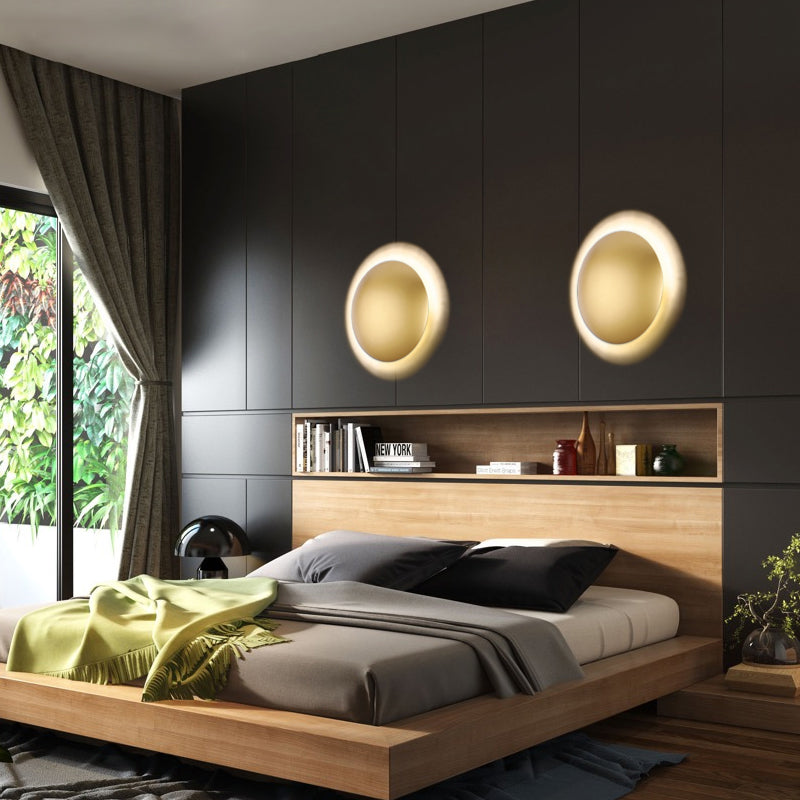 Semisfeer Acryl Wandlicht Modernisme Wit/goud LED SCONCE Licht in warm/wit licht voor slaapkamer