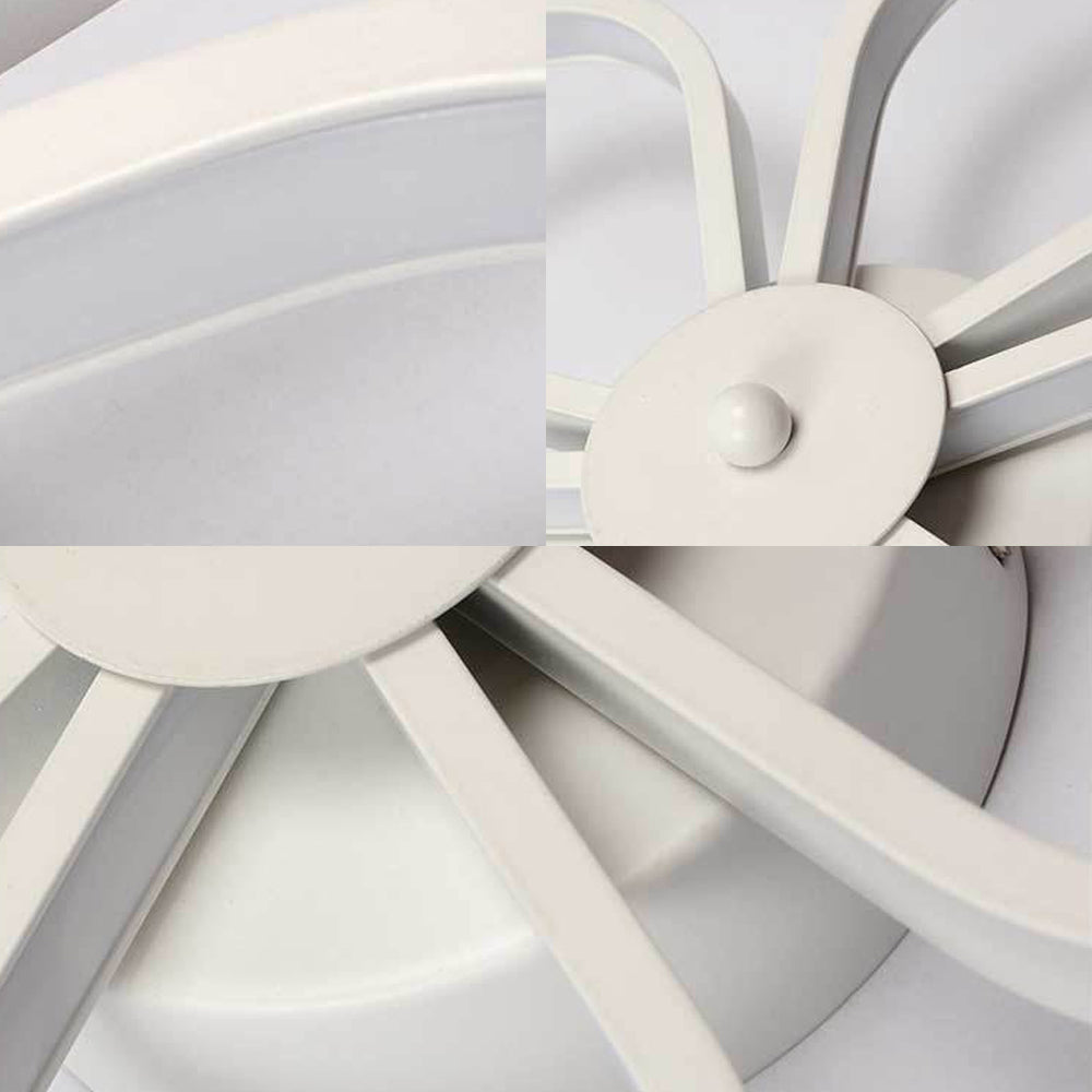 Mur à fleurs acrylique Light Mothed Modern White LED Pince Lumière en lumière chaude / blanche pour la salle à manger