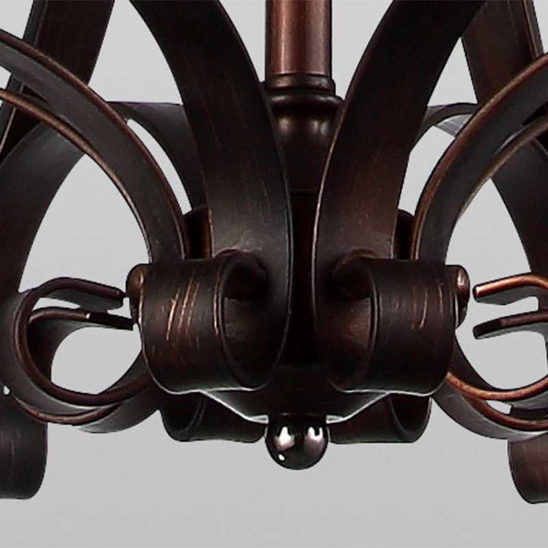 Bell Frosted Glas Kronleuchter Beleuchtung Klassiker 5/6/8 Lichter Wohnzimmer Anhänger Beleuchtung in Rost