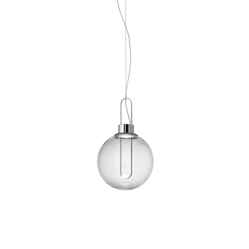 Sphere colgante modernista vidrio transparente 1 oro claro/cromo/oro rosa luz de techo colgante en luz blanca