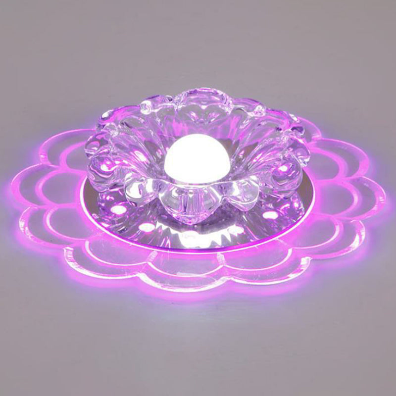 Effacer le voyant de fleur de Blossom Mount Modern Crystal Flushmount Ceiling Light for Entryway